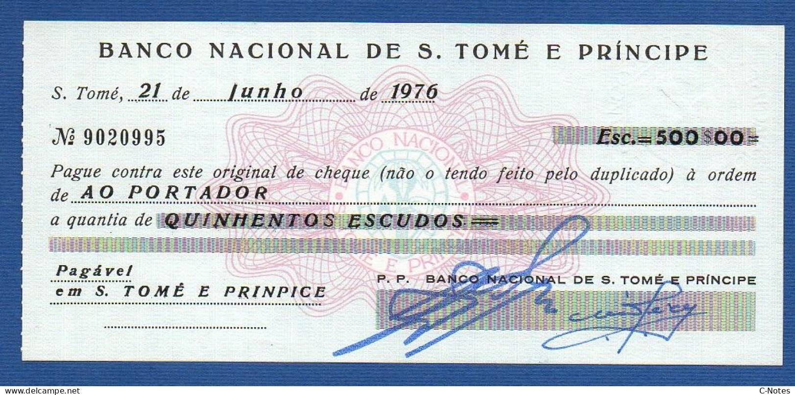SÃO TOMÉ E PRÍNCIPE - P. 50 – 500 Escudos 1976 UNC, Serie 9020995 - San Tomé Y Príncipe