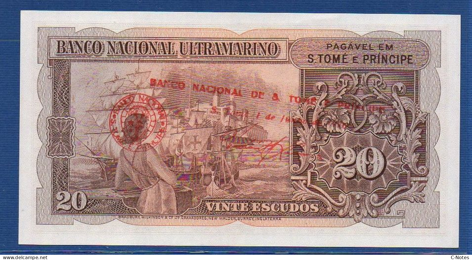 SÃO TOMÉ E PRÍNCIPE - P. 44 – 20 Escudos 1976 UNC, Serie B1273340 - San Tomé Y Príncipe