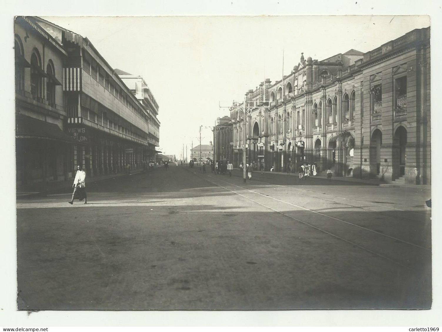 UNA VIA A COLOMBO - CEYLON -FOTOGRAFIA CM. 15,5X11 - Lieux