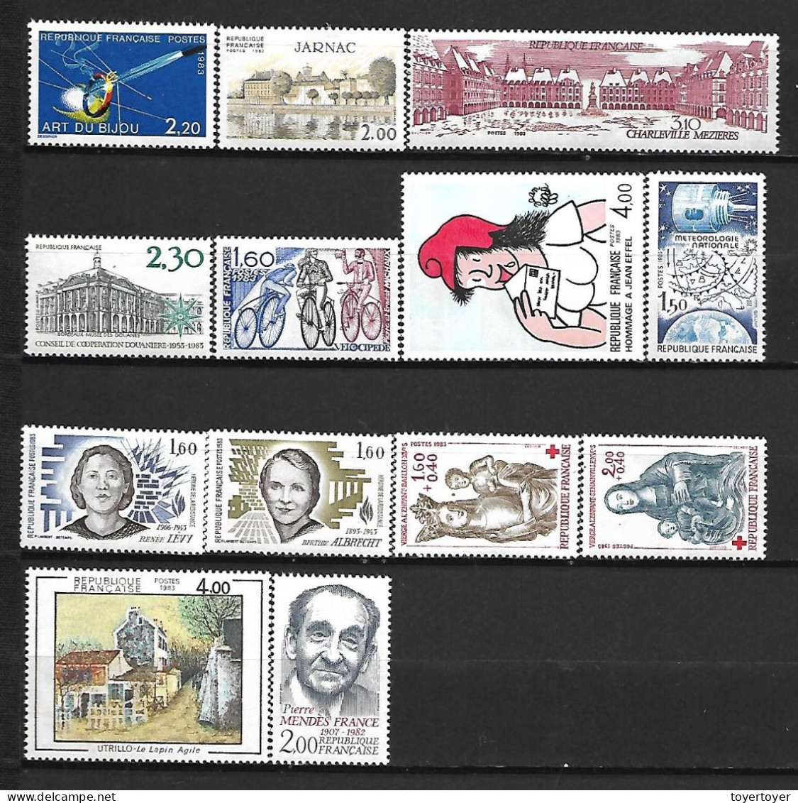 A1  France Lot De Timbres De 1983 N++ - 1980-1989