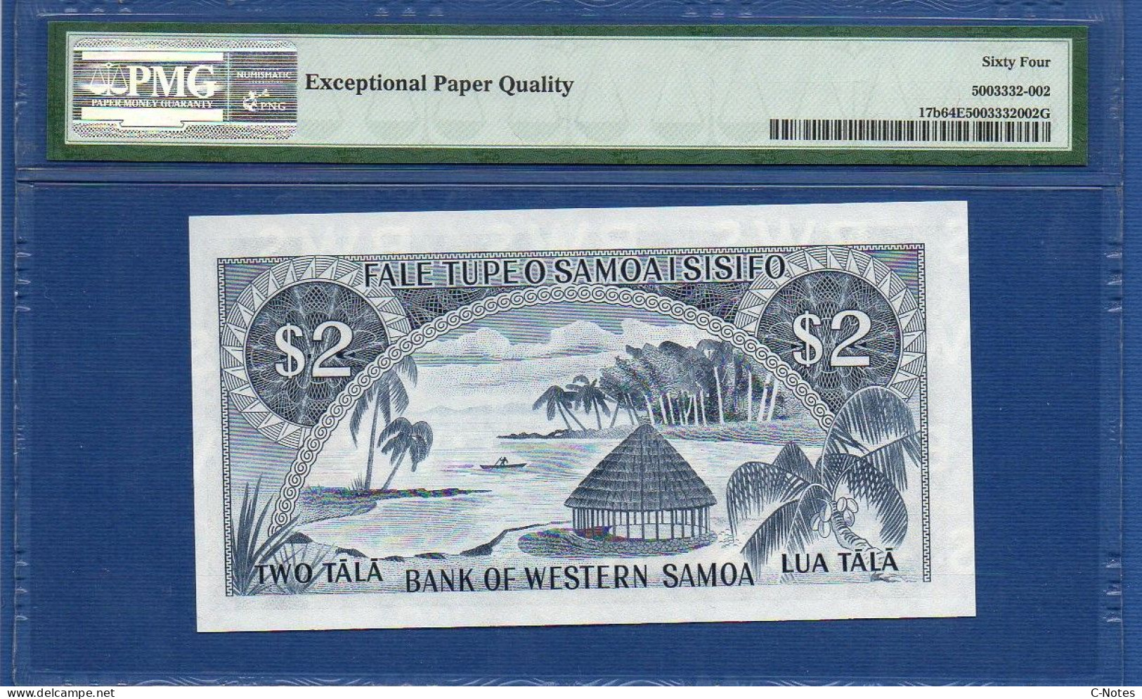 SAMOA - P.17b – 2 Tālā ND (1967) UNC- / PMG 64, S/n 904983 - Samoa