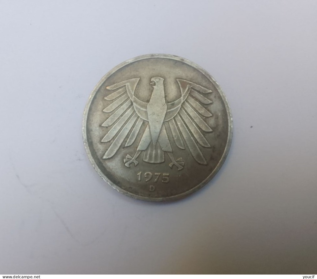 PIECE DE MONAIE 5 DEUTSCHE MARK 1975 ALLEMAGNE - Otros & Sin Clasificación