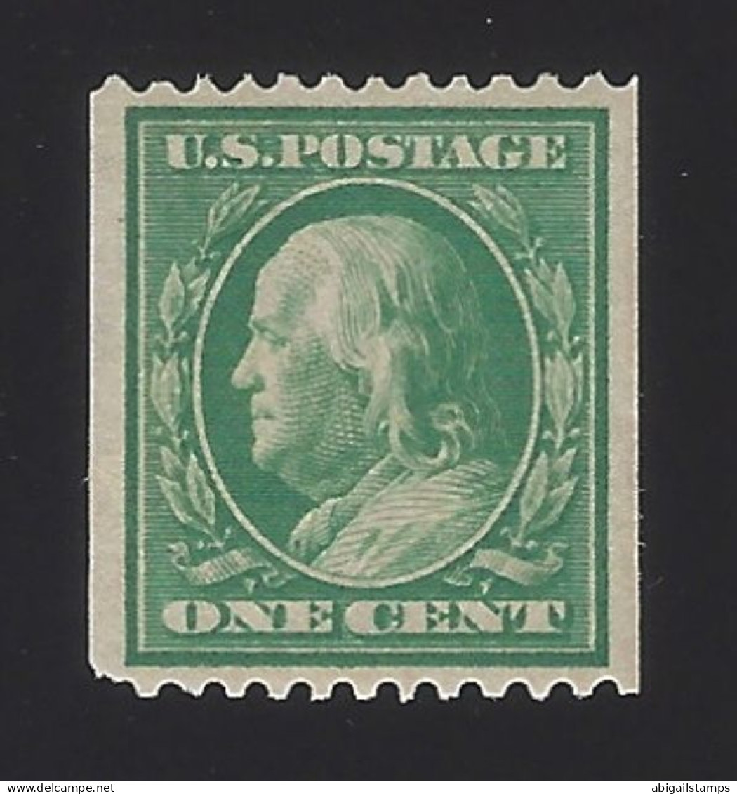 US #385 1910 Green Wmk 190 Perf 12 Horz MNH F-VF SCV $100 - Unused Stamps