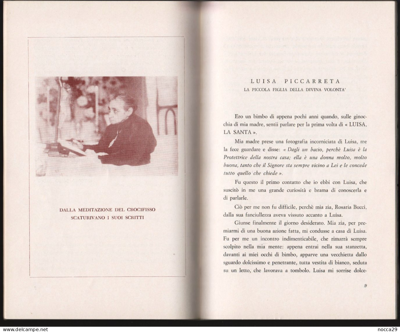 OPUSCOLO DEL 1980 - LUISA PICCARRETA DETTA "LUISA LA SANTA" - AUTORE: P. BERNARDINO GIUSEPPE BUCCI  (STAMP272) - Religión