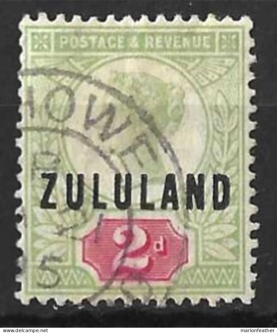 SOUTH AFRICA...." ZULULAND..."...QUEEN VICTORIA...(1837-01.)......2d.....SG3.......(CAT.VAL.£50.)....CDS......VFU. - Zululand (1888-1902)