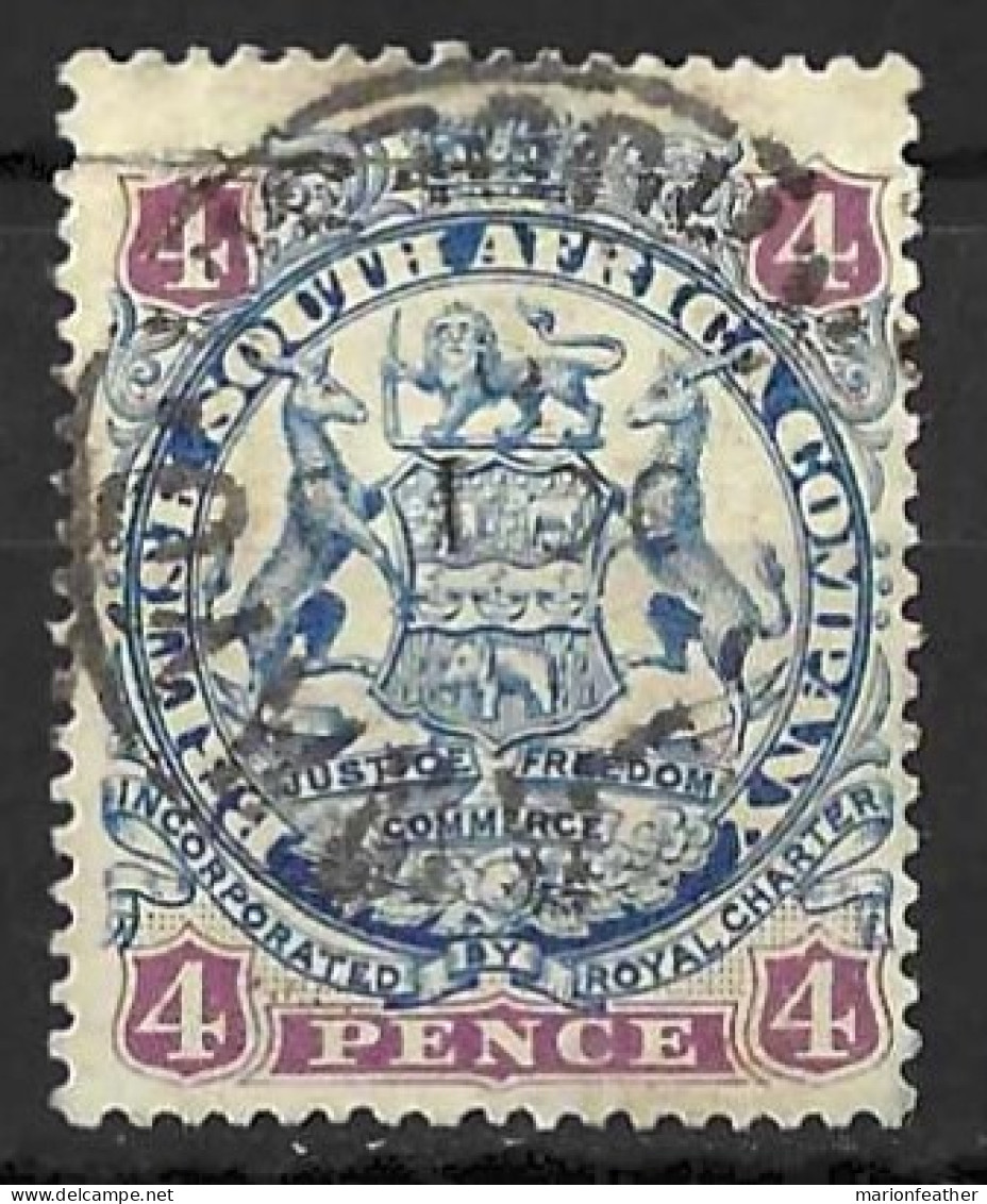 RHODESIA.....QUEEN VICTORIA...(1837-01.)......" 1896.."......4d.....SG44......VFU... - Southern Rhodesia (...-1964)