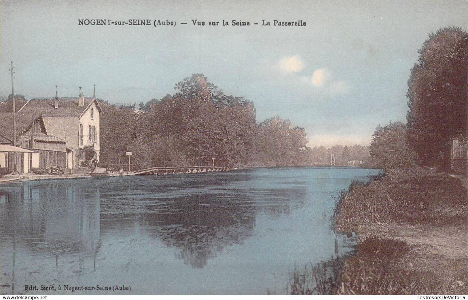 FRANCE - 10 - Nogent-sur-Seine - Vue Sur La Seine - La Passerelle - Carte Postale Ancienne - Nogent-sur-Seine