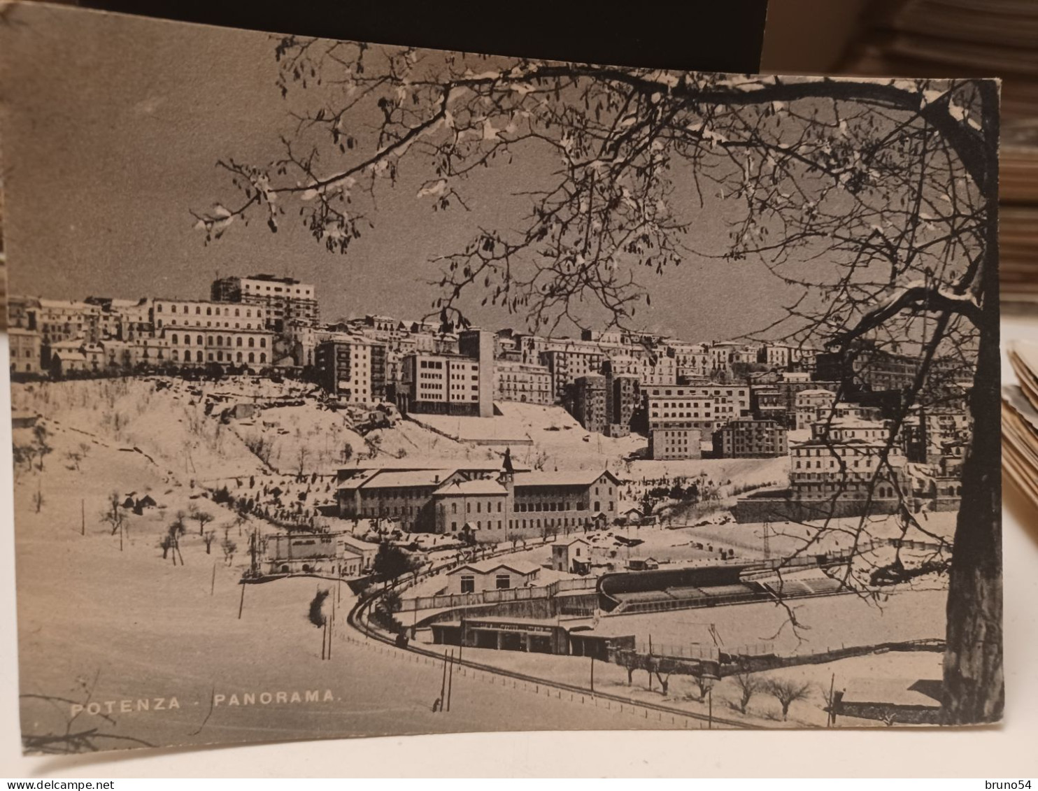 2 Cartoline Potenza ,sotto La Neve E Piazza Mario Pagano Anni 50 - Potenza