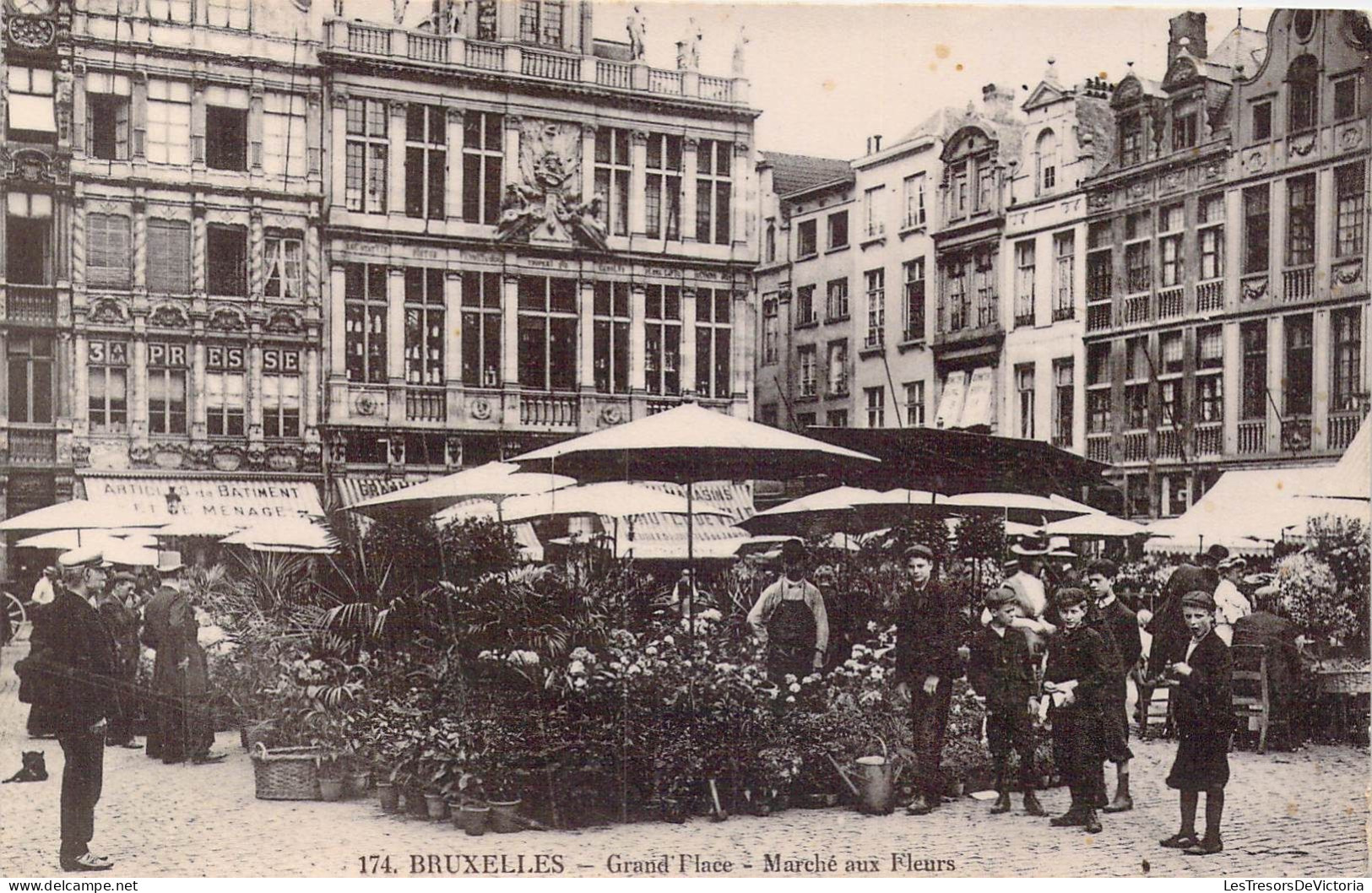 BELGIQUE - Bruxelles - Grand Place - Marché Aux Fleurs - Carte Postale Ancienne - Plätze