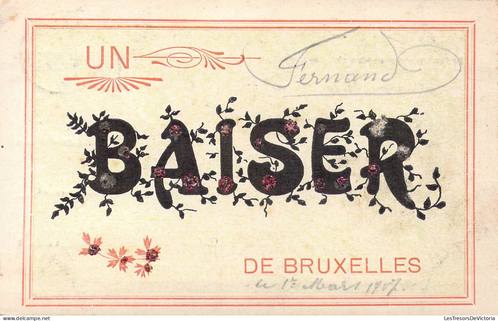 BELGIQUE - Bruxelles - Un Baiser De Bruxelles - Carte Postale Ancienne - Avenidas, Bulevares