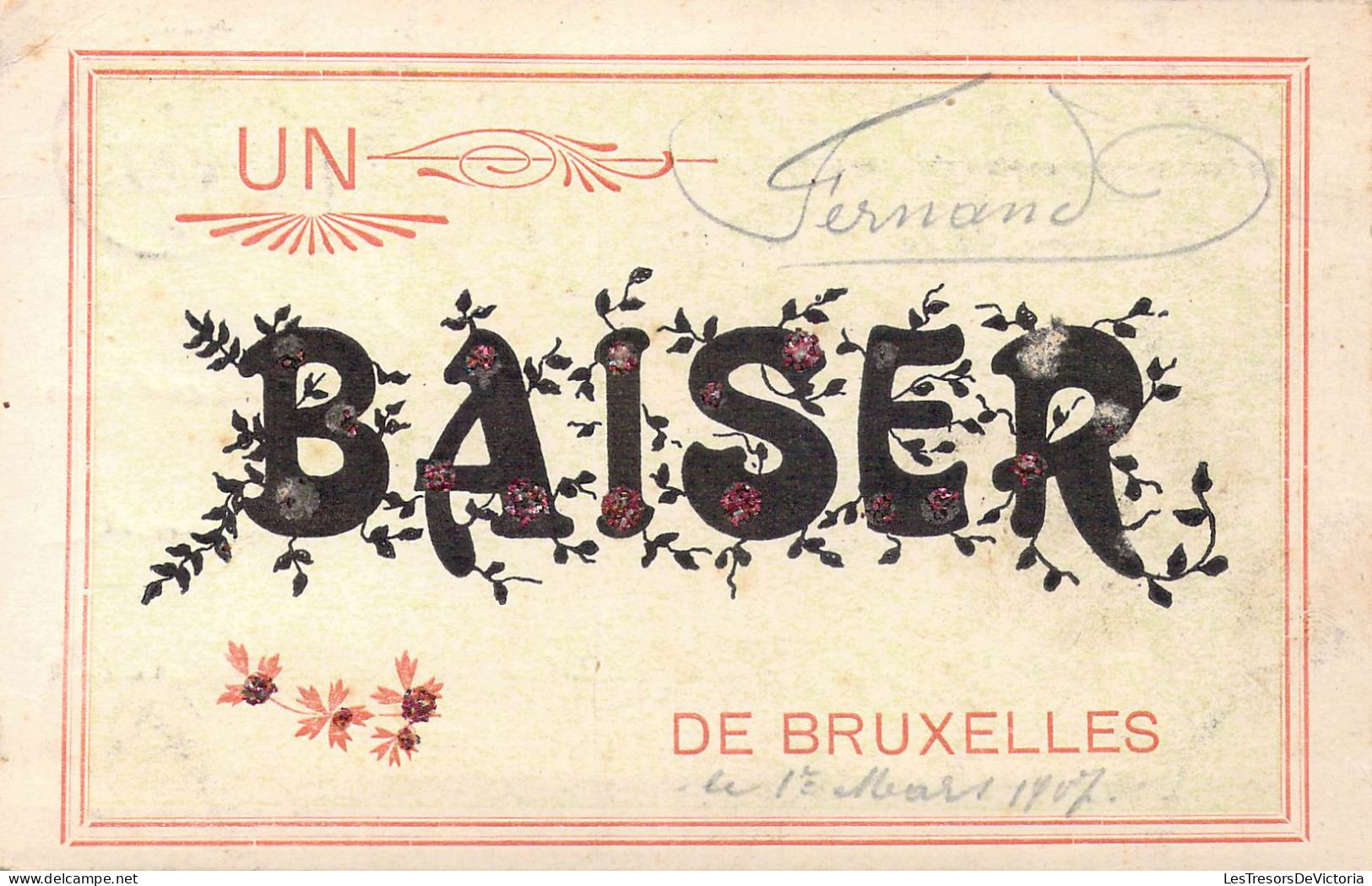 BELGIQUE - Bruxelles - Un Baiser De Bruxelles - Carte Postale Ancienne - Lanen, Boulevards