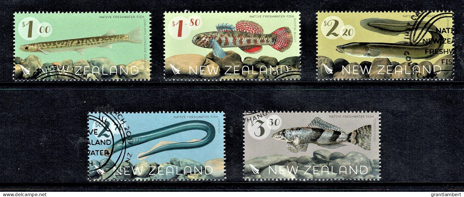 New Zealand 2017 Freshwater Fish Set Of 5 Used - Oblitérés