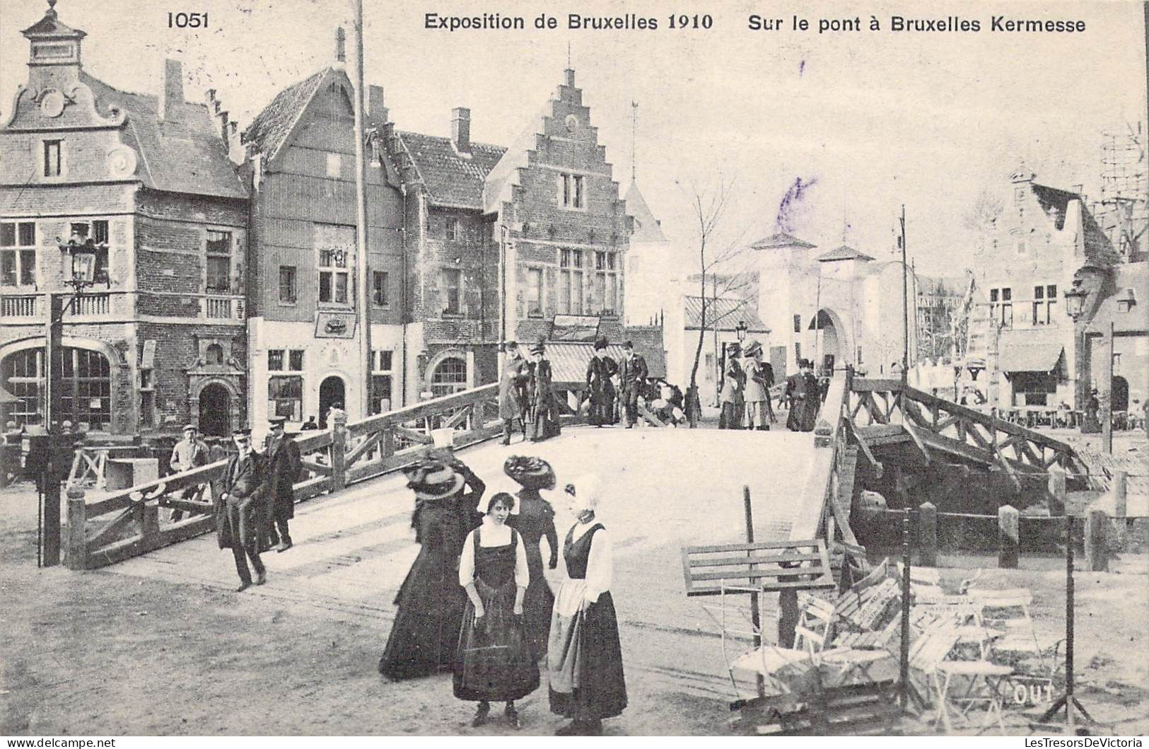 BELGIQUE - Bruxelles - Exposition De Bruxelles 1910 - Sur Le Pont à Bruxelles Kermesse - Carte Postale Ancienne - Exposiciones Universales