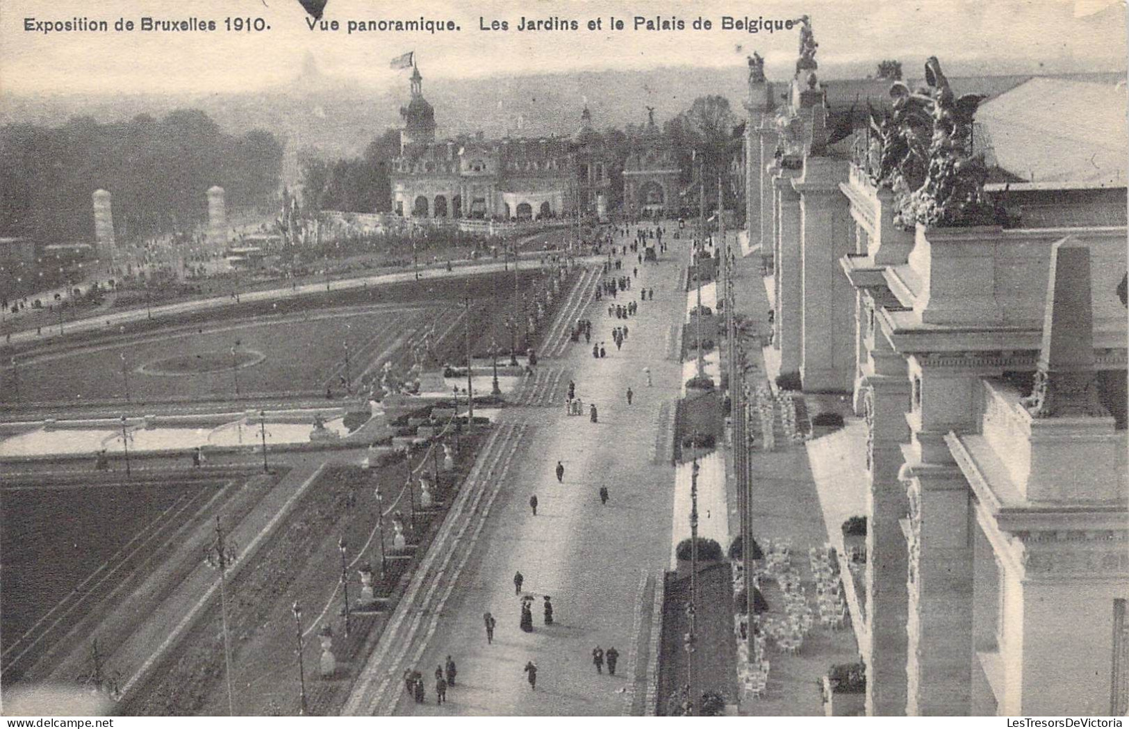 BELGIQUE - Bruxelles - Exposition De Bruxelles 1910 - Vue Panoramique - Les Jardins Et Le.. - Carte Postale Ancienne - Expositions Universelles