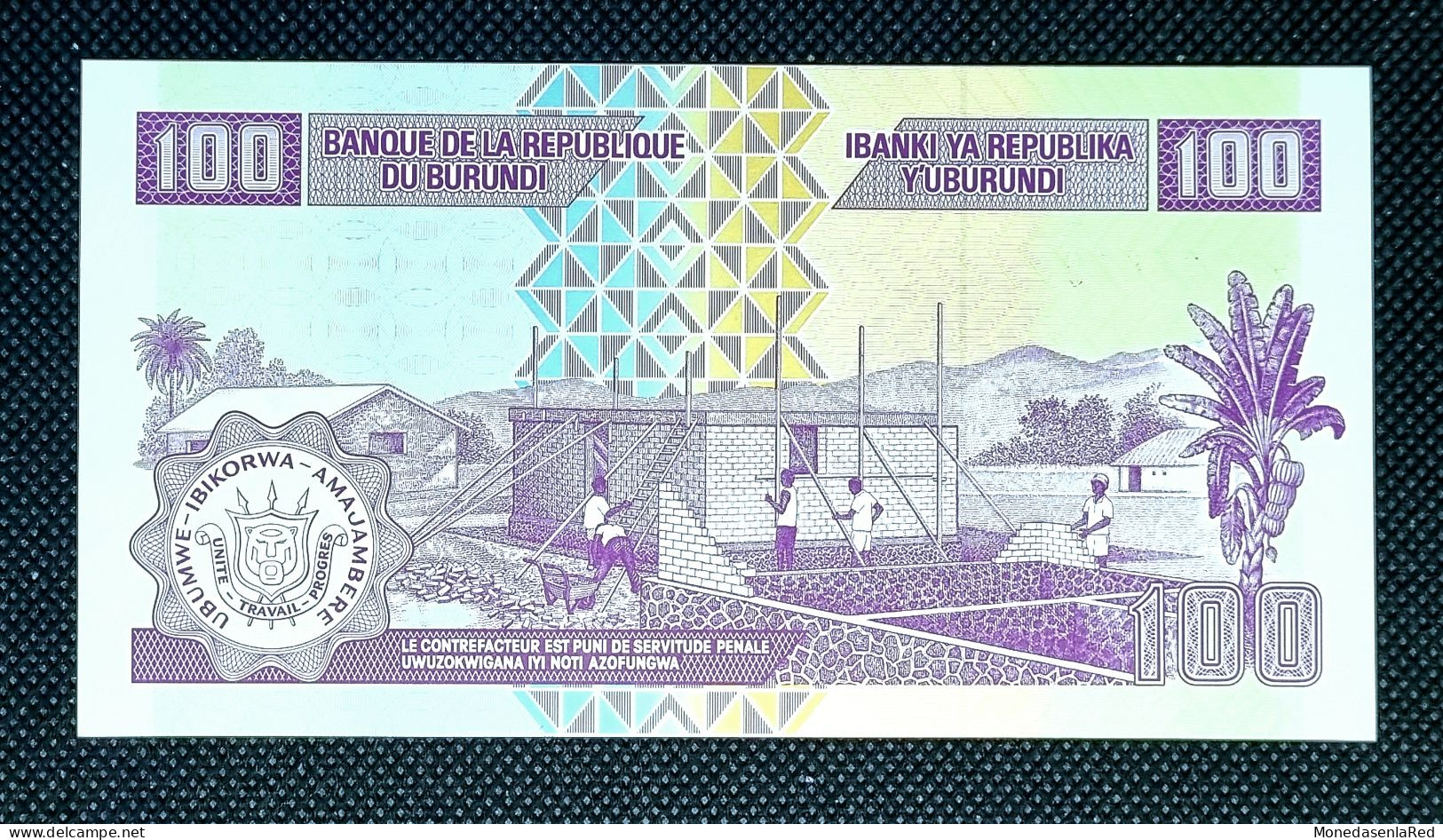 BURUNDI 100 FRANCOS 2011 SIN CIRCULAR / UNC - Burundi