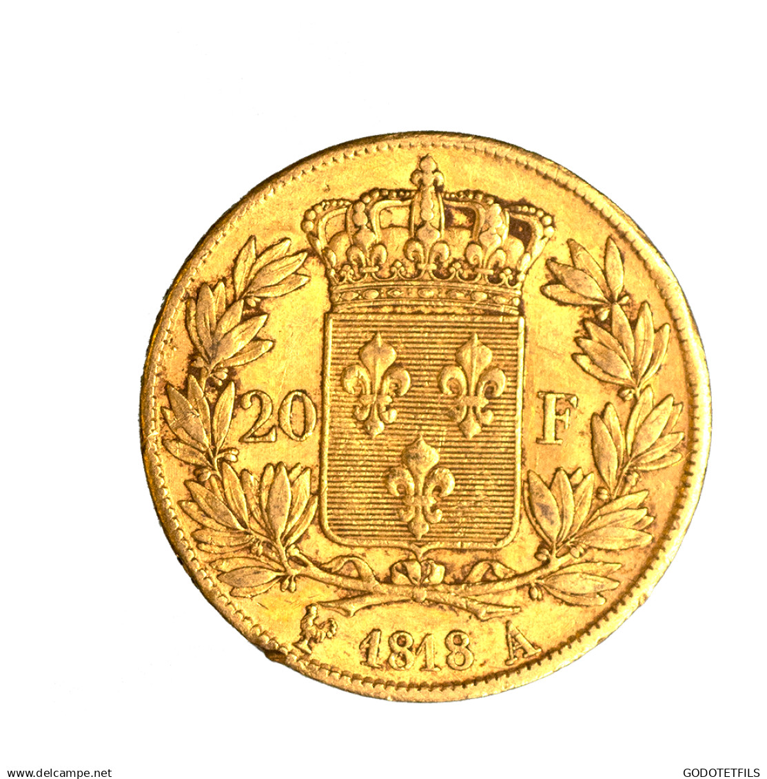 Louis XVIII-20 Francs 1818 Paris - 20 Francs (gold)