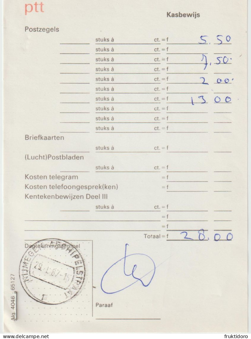 The Netherlands Postal Invoice Nijmegen 1987 - Nederland