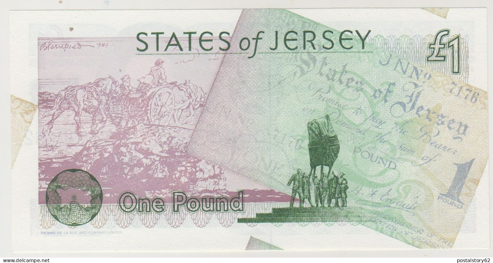 The States Of Jersey " 50° Anniversary Of The Liberation "  - One Pound -  Pick # 25a - 09 Maggio 1995 Unc. - Herdenking