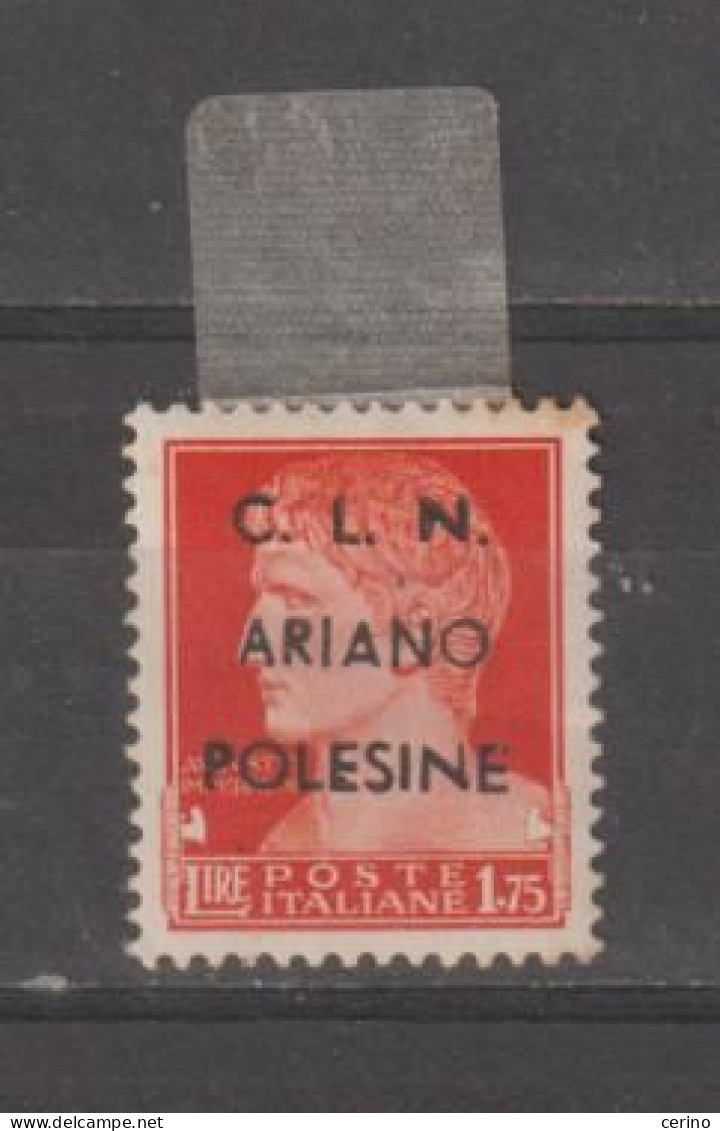 C.L.N.- ARIANO  POLESINE :  IMPERIALE  -  £. 1,75  ARANCIO  L. -  TIMBRETTO  AS - Centraal Comité Van Het Nationaal Verzet (CLN)