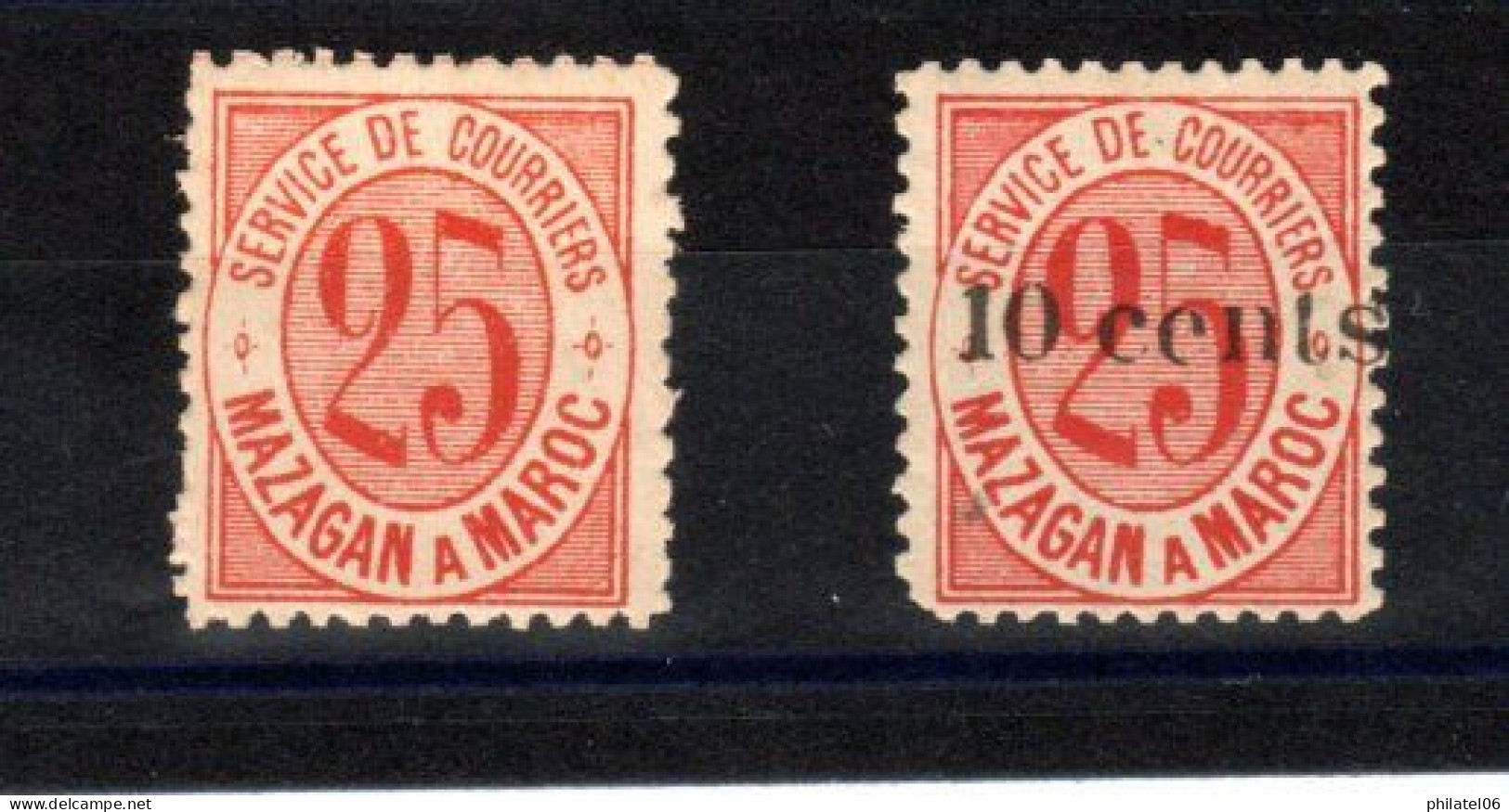 MAROC  POSTE LOCALE  MAZAGAN A MARRAKECH  44 ET 45A MNH**  COTE: 156 EUROS - Sellos Locales