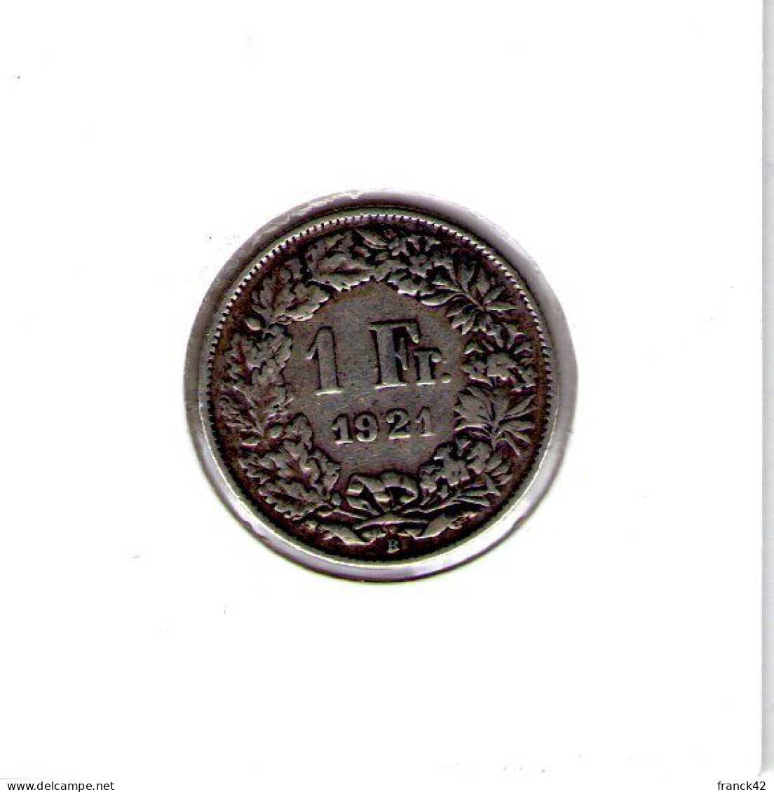 Suisse. 1 Franc 1921 - 1 Franken