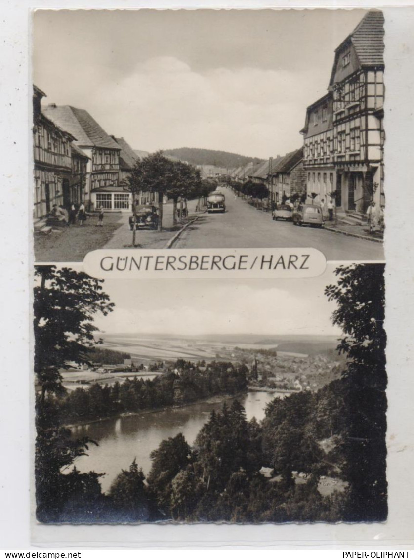 0-4301 GÜNTERSBERGE, Strassenpartie - Oldtimer VW - Käfer, Gesamtansicht, 1960 - Quedlinburg