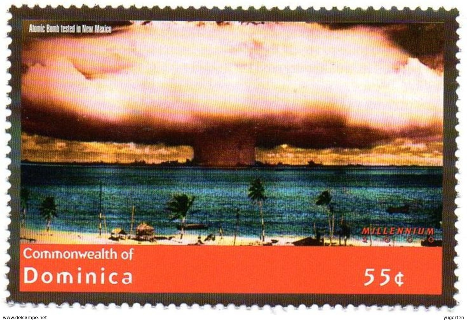 DOMINICA 1v MNH** Atomic Bomb Tested In New Mexico Nuclear Energy Atoms Bomba Atómica Atom Bombe - Atomo