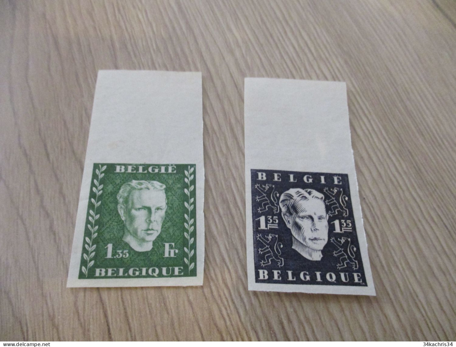 Essai - Prince Charles (1947) Belgique Belgie   4 Non Dentelés Sans Gomme Rare!!! - Ensayos & Reimpresiones