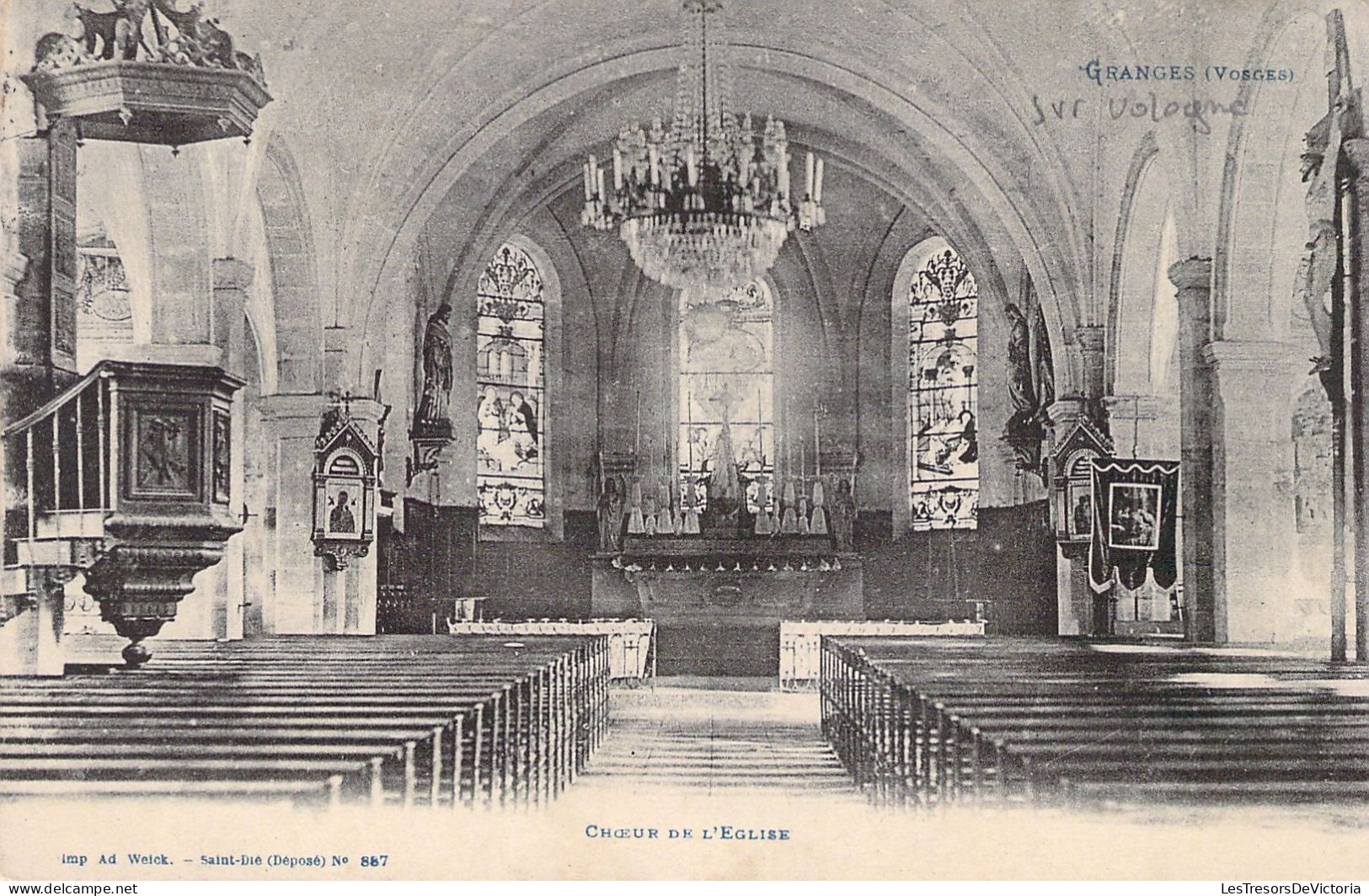 FRANCE - 88 - GRANGES Sur Vologne - Choeur De L'église - Carte Postale Ancienne - Granges Sur Vologne