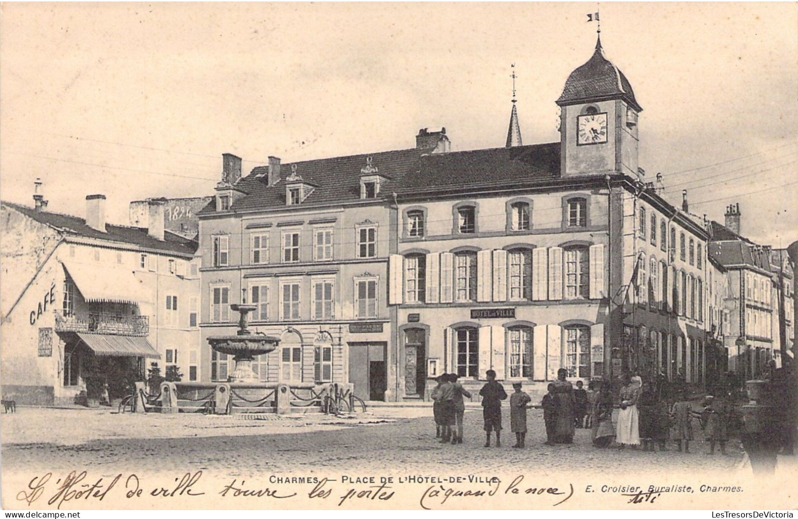 FRANCE - 88 - CHARMES - Place De L'Hôtel De Ville - Carte Postale Ancienne - Charmes