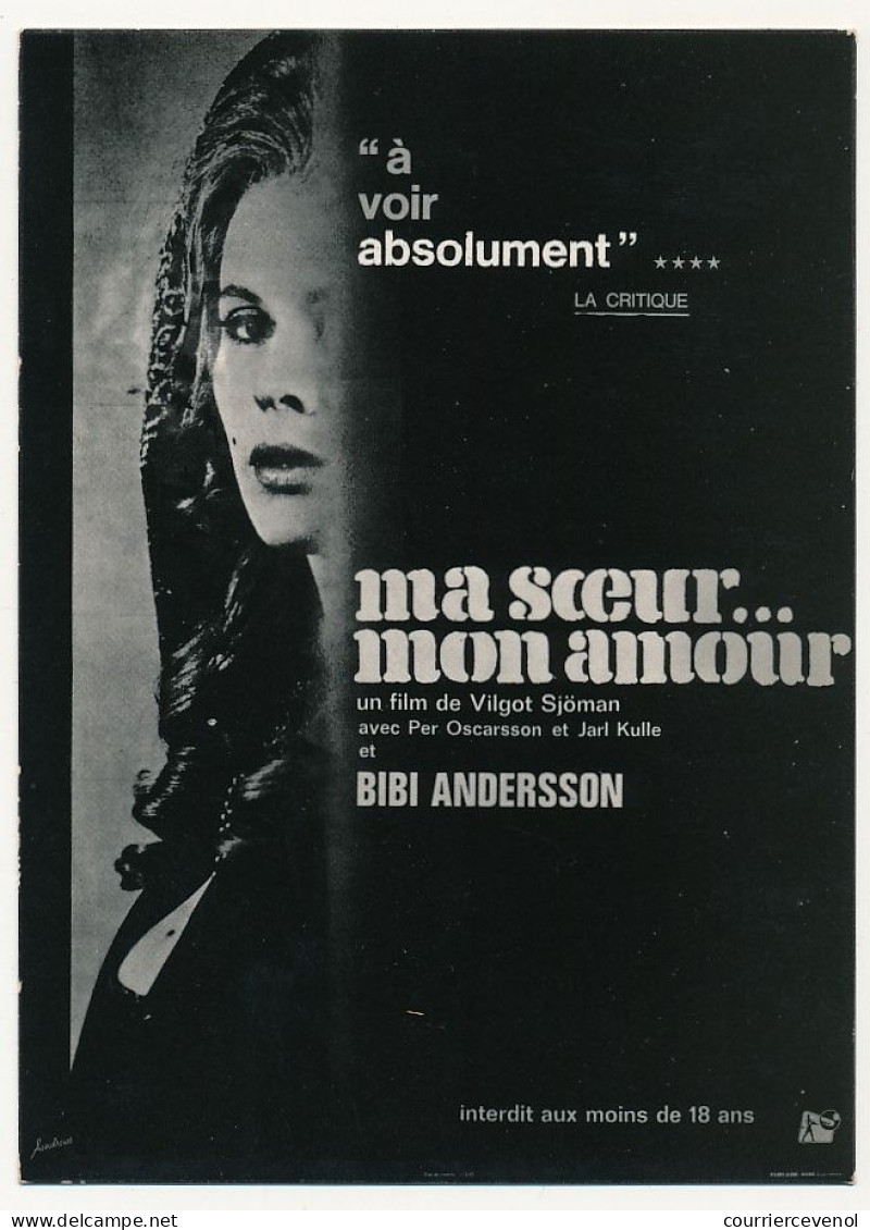 CPM - Reproduction D'affiche De Cinéma - Ma Soeur, Mon Amour (Bibi Anderson) - Werbepostkarten