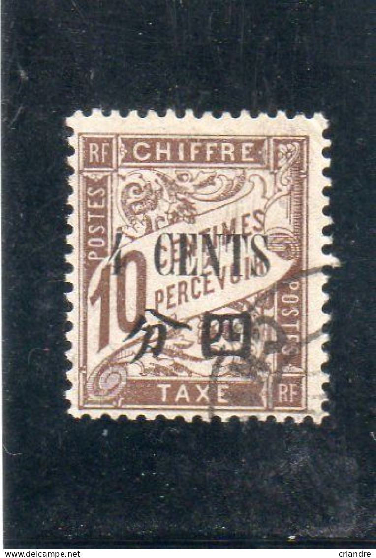 France Colonie: Chine Taxe N° 21  Oblitéré - Timbres-taxe