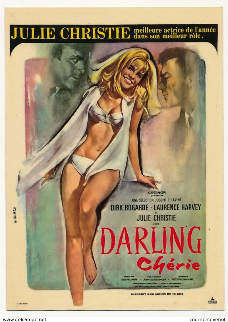 CPM - Reproduction D'affiche De Cinéma - DARLING Chérie (Julie Christie) - Affiches Sur Carte