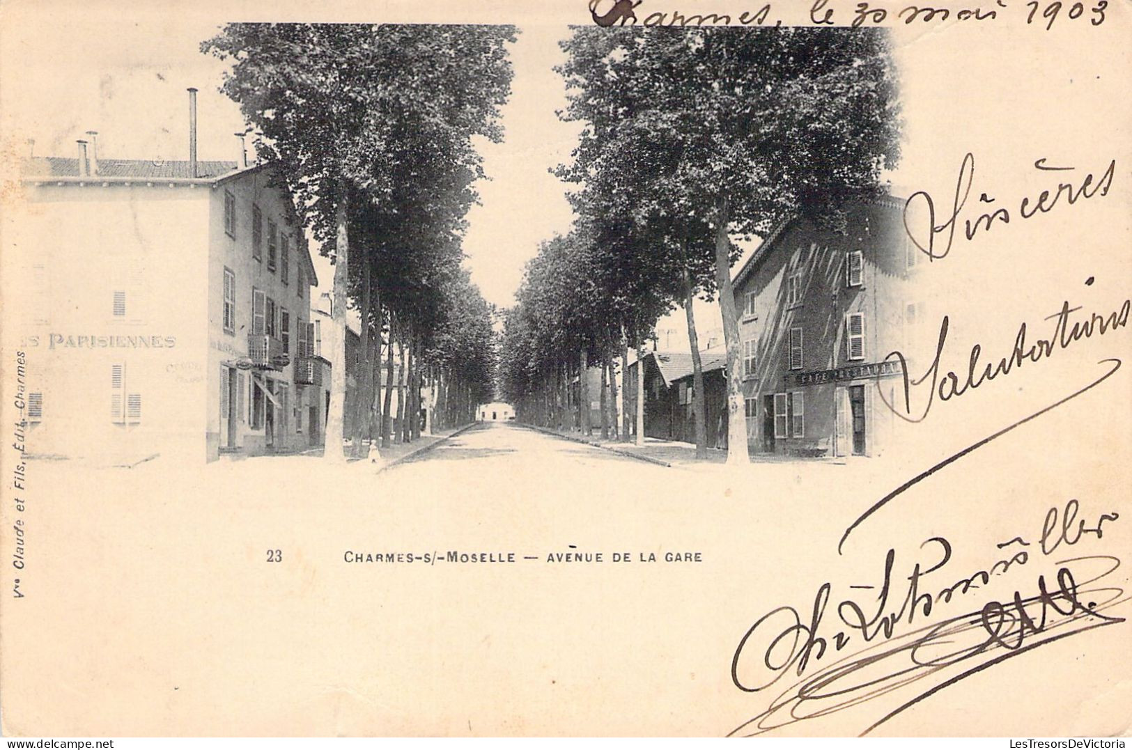 FRANCE - 88 - CHARMES - Avenue De La Gare - Carte Postale Ancienne - Charmes