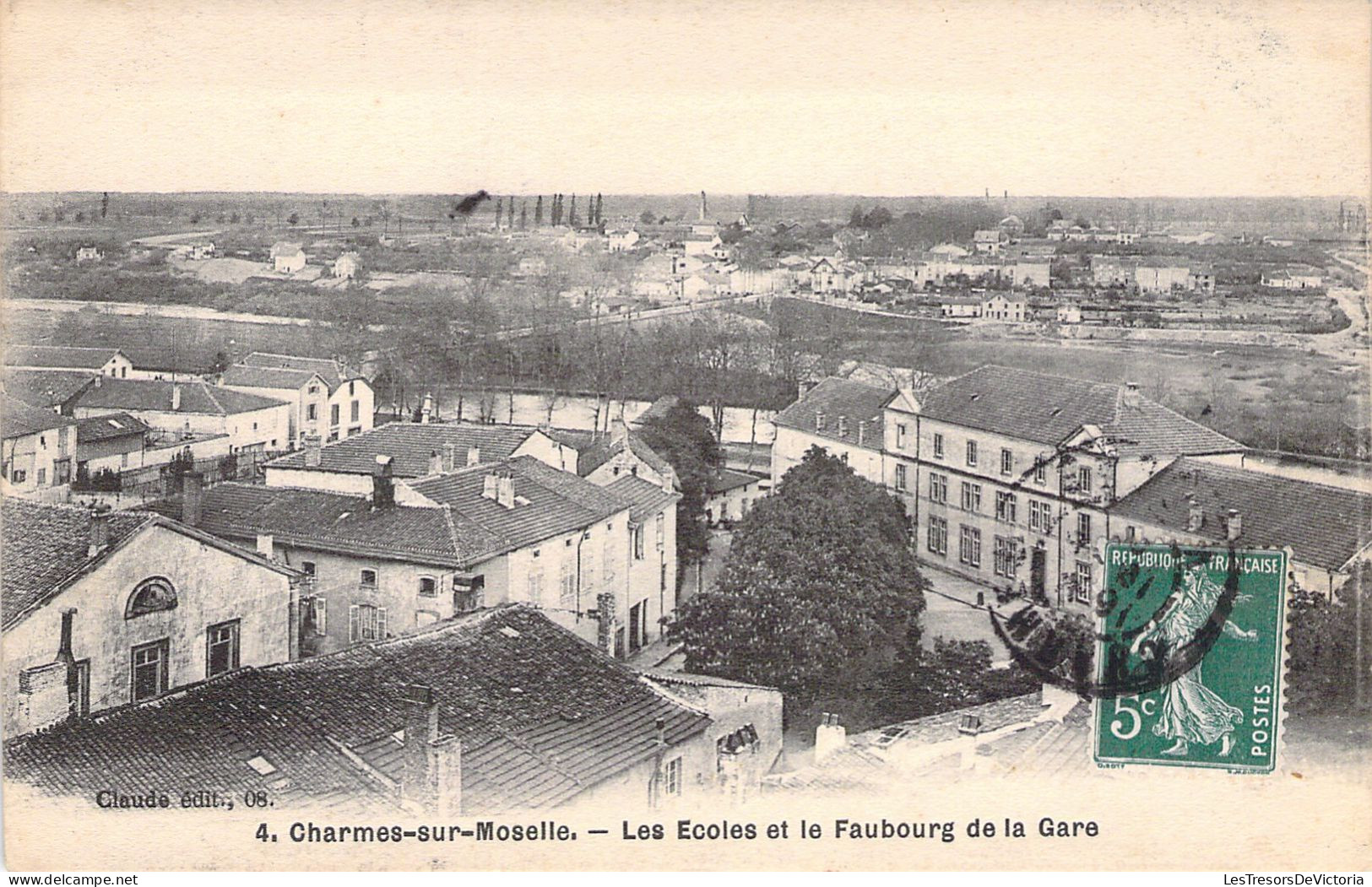 FRANCE - 88 - CHARMES - Les école Et Le Faubourg De La Gare - Carte Postale Ancienne - Charmes