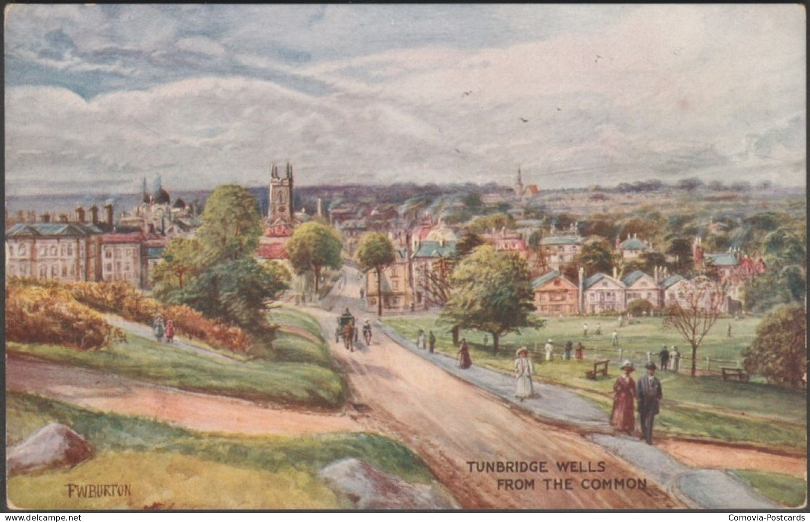 Tunbridge Wells From The Common, Kent, C.1910 - Salmon Postcard - Tunbridge Wells