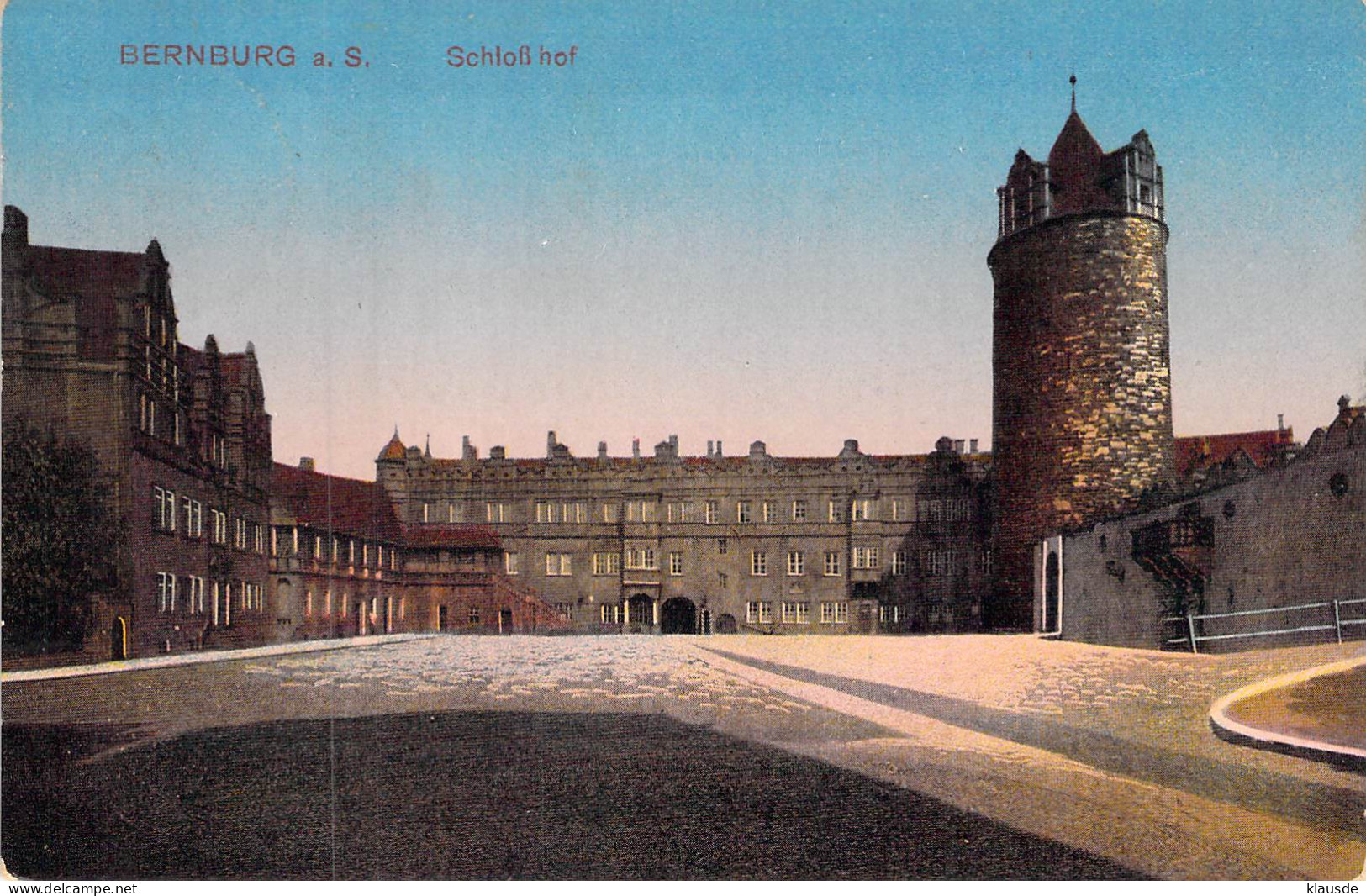 Bernburg A.S. - Schloßhof Feldpost 1917 - Bernburg (Saale)