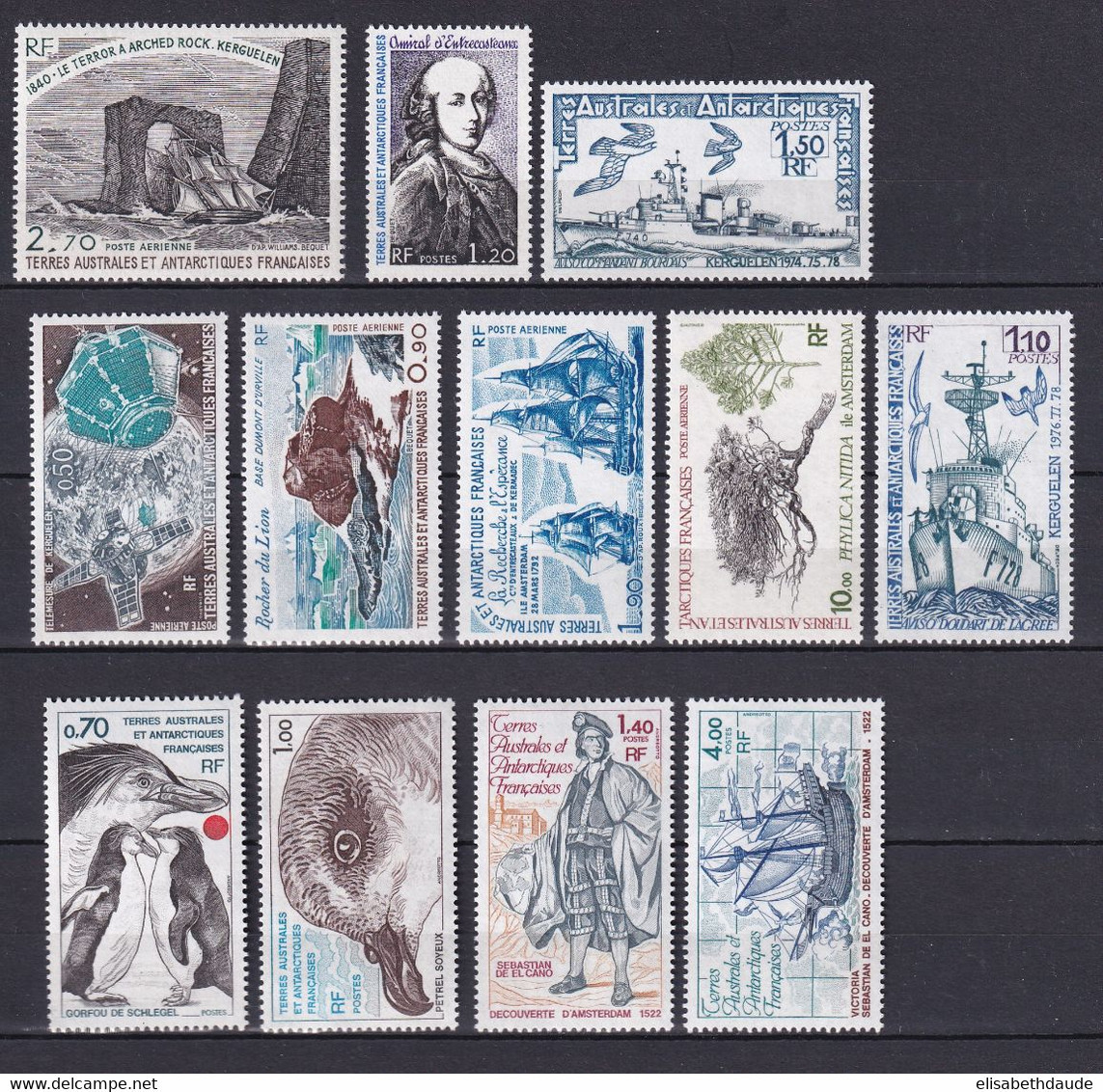 TAAF - ANNEE COMPLETE 1979 AVEC POSTE AERIENNE  - YVERT N° 79/85 + PA 56/60 **  MNH - COTE = 27.5 EUR. - Komplette Jahrgänge