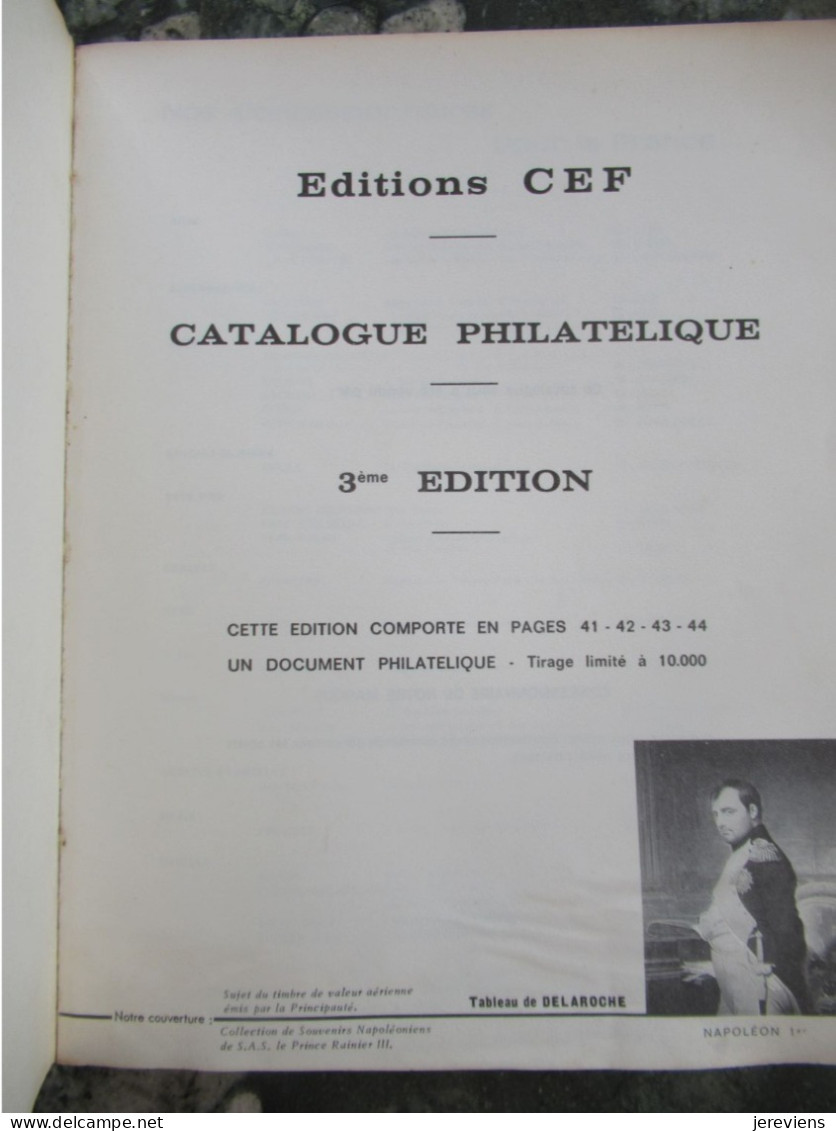 Catalogue Philatelique Edts CEF - Annullamenti