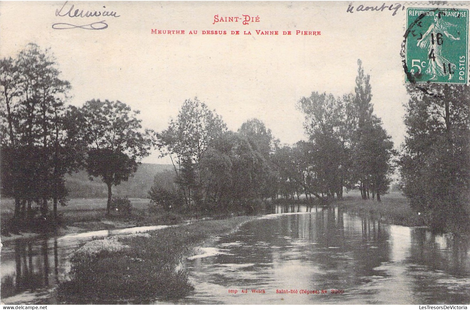 FRANCE - 88 - SAINT DIE - Meurthe Au Dessus De La Vanne De Pierre - Carte Postale Ancienne - Saint Die