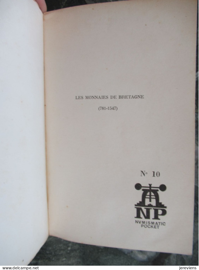 Les Monnaies De Bretagne Edt De Mey 1970 - Cancellations