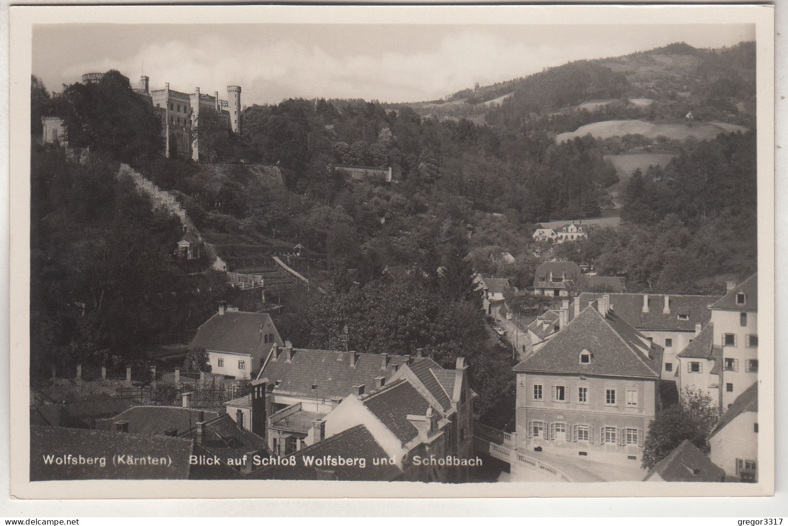 C7630) WOLFSBERG - Kärnten - Blick Auf Schloß WOLFSBERG U. SCHOßBACH - Alt ! - Wolfsberg