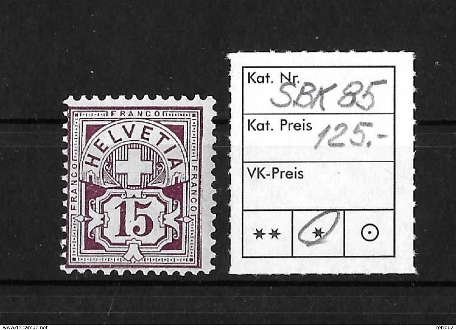 1906  ZIFFERMUSTER  Faserpapier Mit Wasserzeichen    ►SBK-85*◄ - Unused Stamps