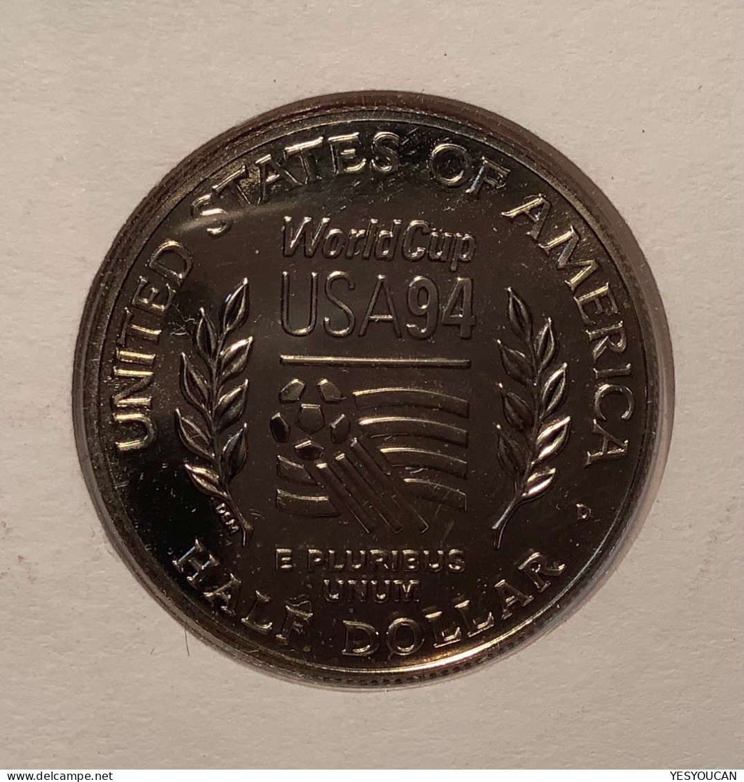 USA Half Dollar Coin 1994 FIFA FOOTBALL WORLDCUP CHAMPIONSHIP SOCCER Numisletter Detroit (Numisbrief Fussball WM Monnaie - Brieven En Documenten