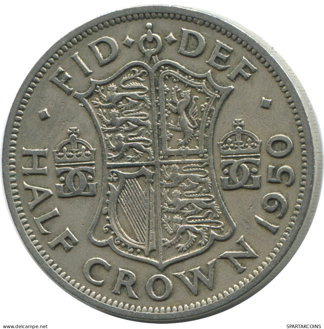 HALF CROWN 1950 UK GROßBRITANNIEN GREAT BRITAIN Münze #AH012.1.D - K. 1/2 Crown