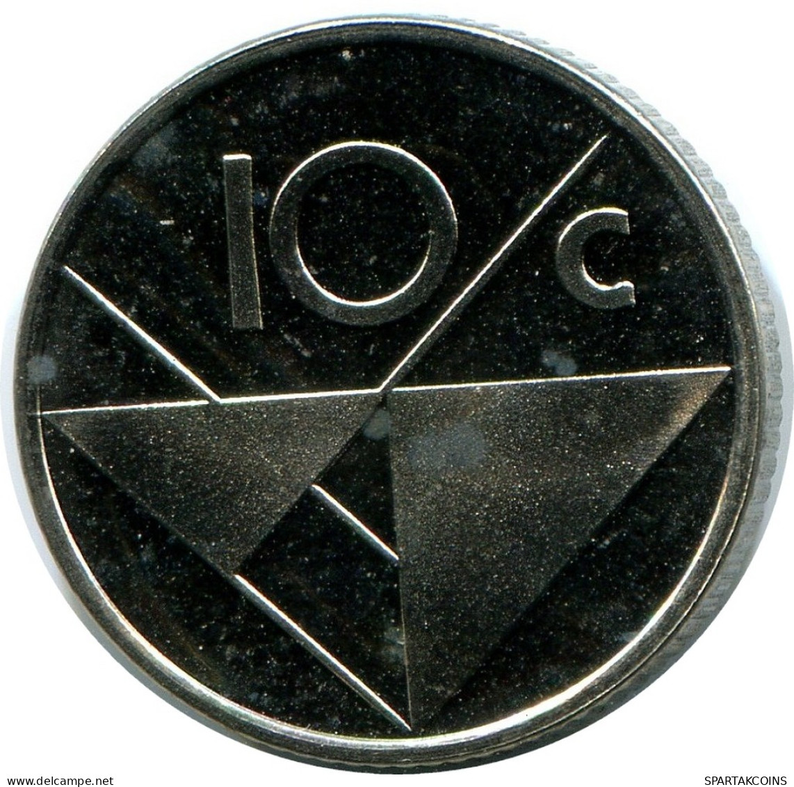 10 CENTS 1987 ARUBA Münze (From BU Mint Set) #AH074.D - Aruba