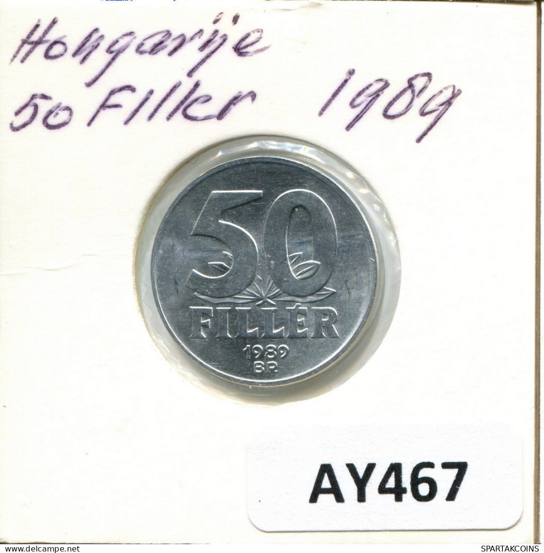 50 FILLER 1989 SIEBENBÜRGEN HUNGARY Münze #AY467.D - Hongrie