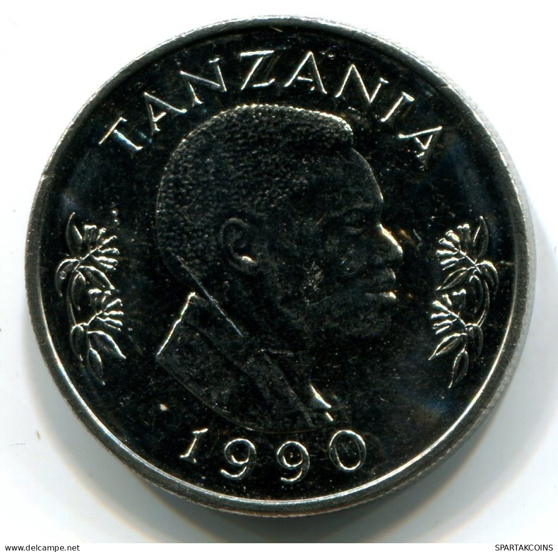 1 SHILLING 1990 TANSANIA TANZANIA UNC President Mwinyi Torch Münze #W11170.D - Tanzania