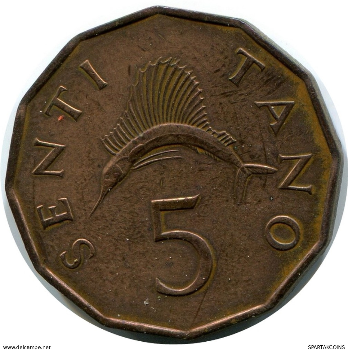 5 SENTI 1966 TANSANIA TANZANIA Münze #AR205.D - Tanzanie