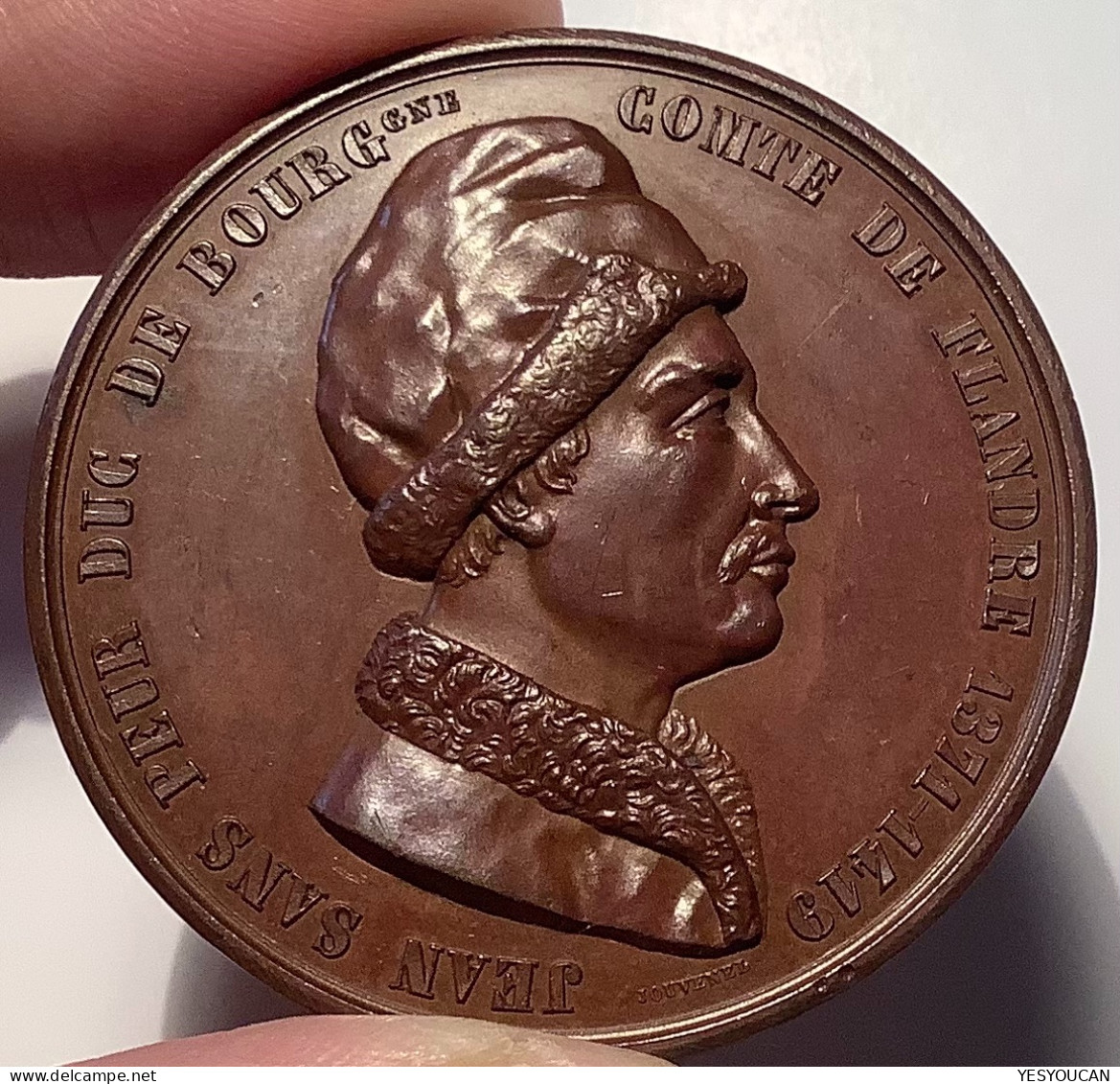 Jean Sans Peur Duc De Bourgogne, Comte De Flandre 1371-1419, Médaille FDC-  Jouvenel (medal Belgique France Belgium - Other & Unclassified